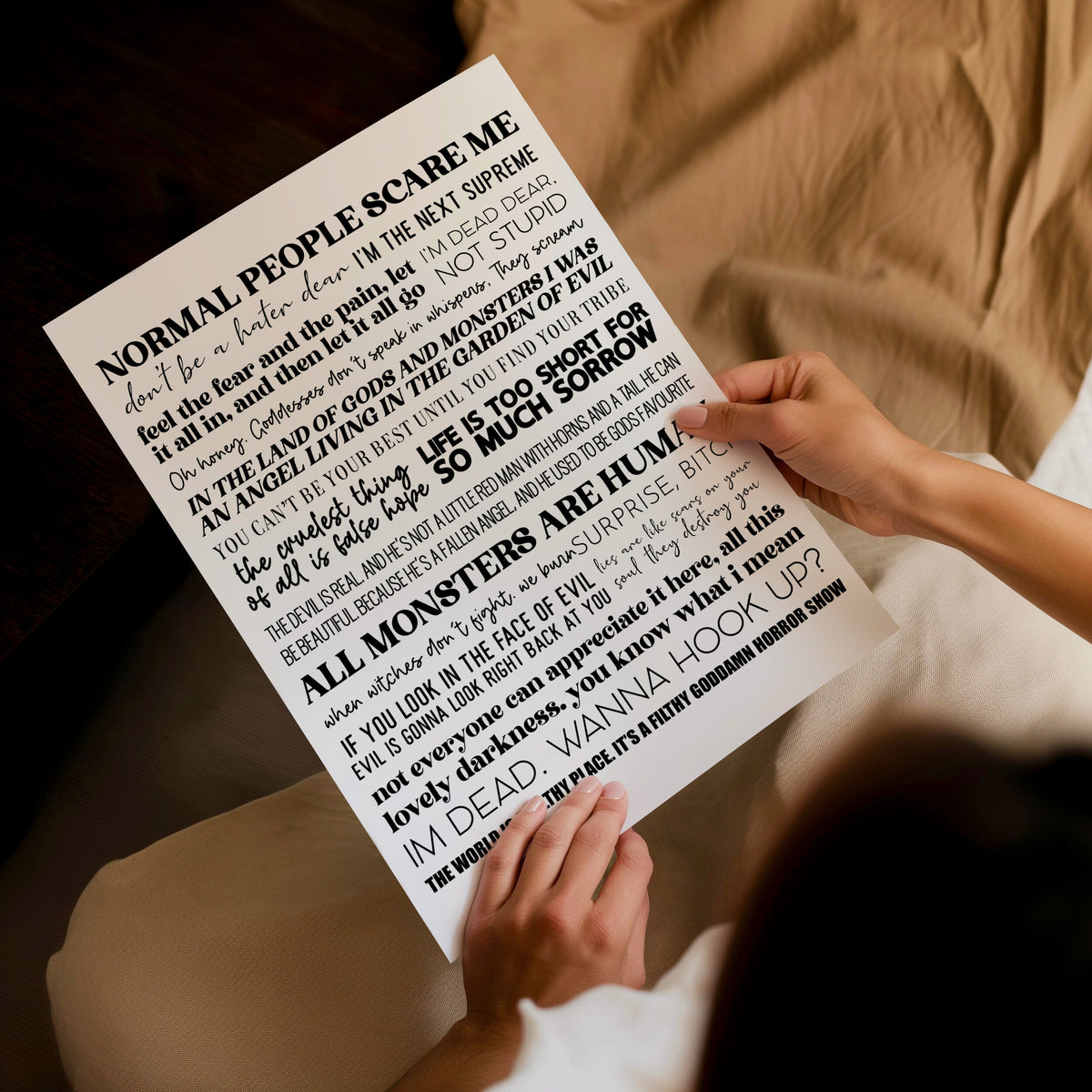 American Horror Story Quotes Print