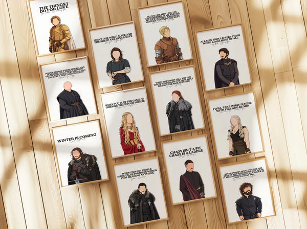 Game of Thrones Character/Quote Prints