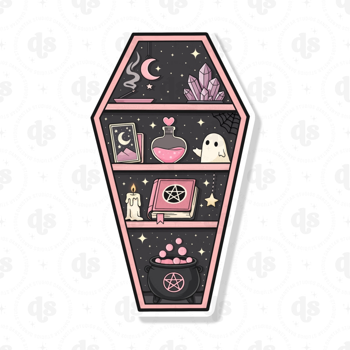 Witchy Bookshelf Sticker