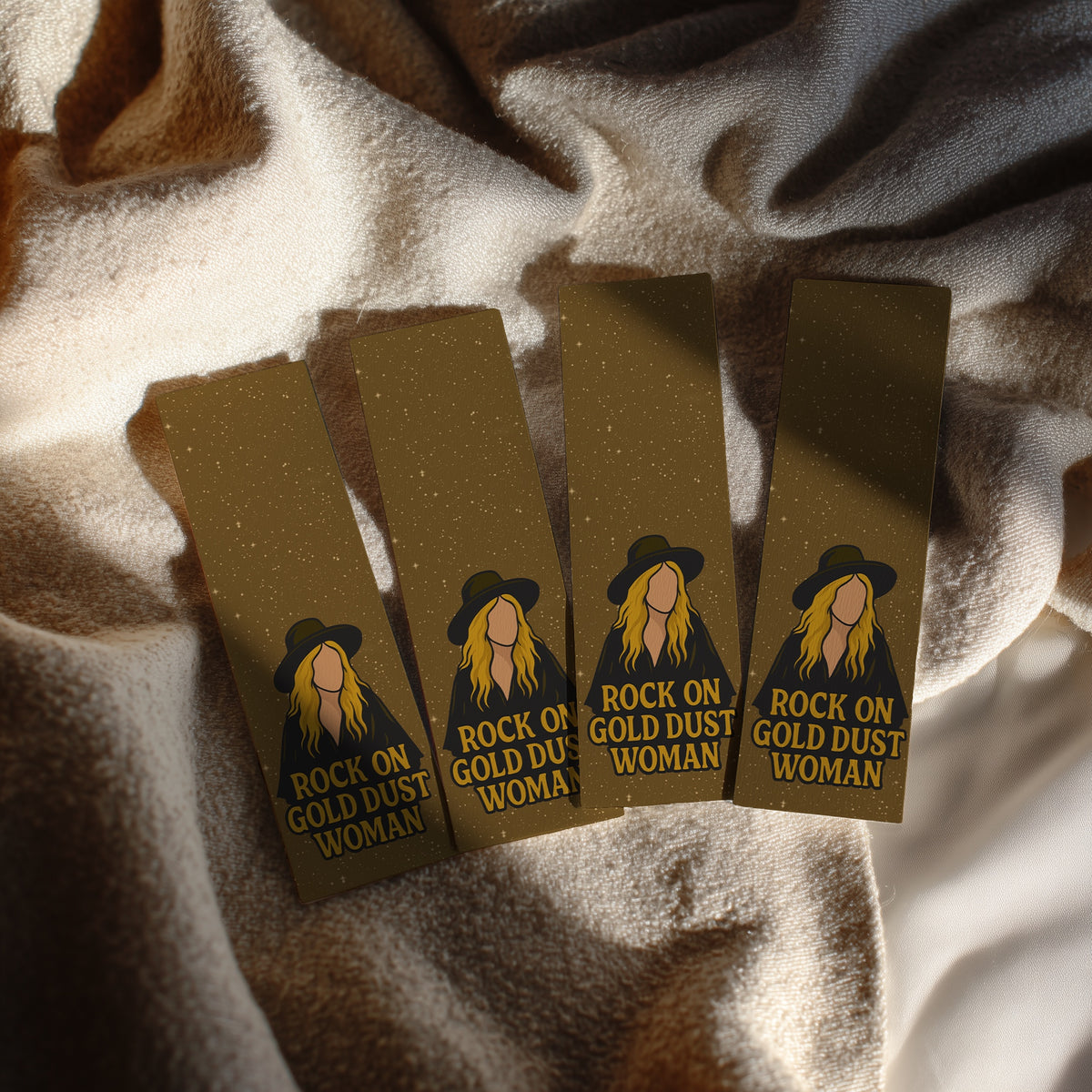 Rock on Gold Dust Woman Bookmark