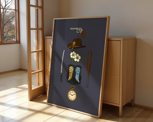 The Walking Dead- Iconic Icons Print