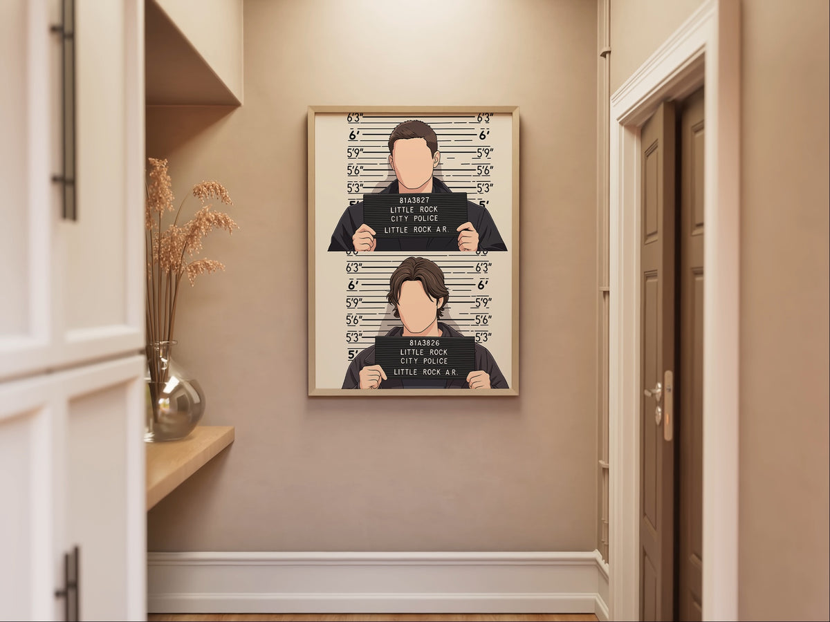 Supernatural - Sam and Dean Mugshots Print
